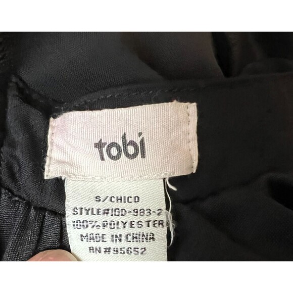 Tobi Sexy Cut-out T-Back Maxi Dress  Size S  Black  Whimsygoth Night Out Hoco - Picture 7 of 8